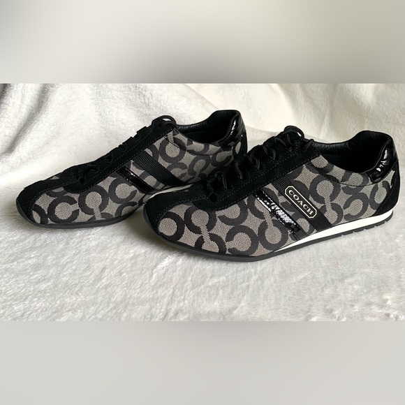 Coach Shoes - Coach Black/Grey Signature Sneakers